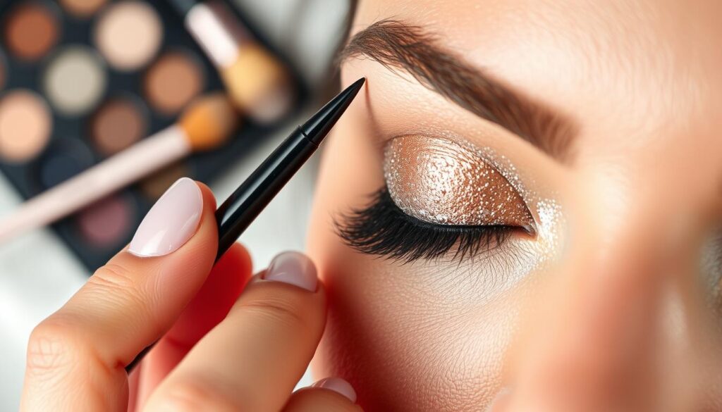 Gel-Eyeliner Anwendung