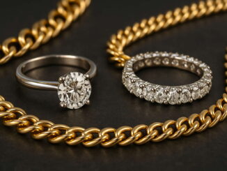 Diamantringe und Goldketten