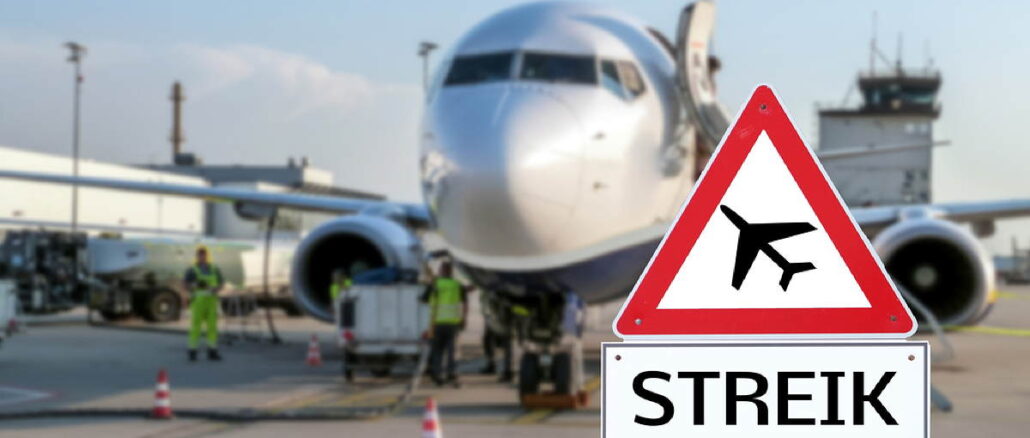 Strike at German aviation sign