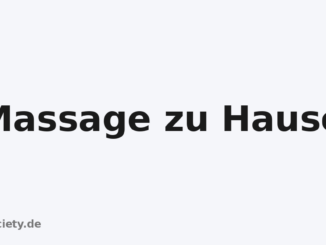 Massage zu Hause