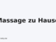 Massage zu Hause