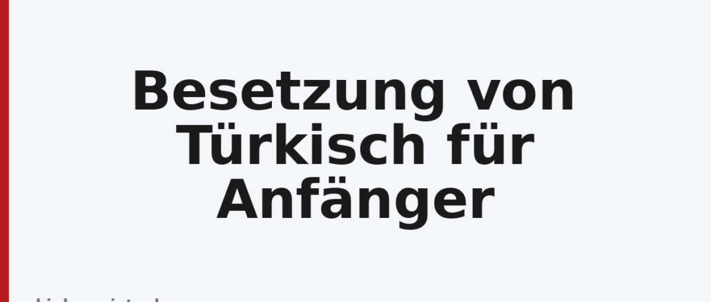 Besetzung von Türkisch für Anfänger