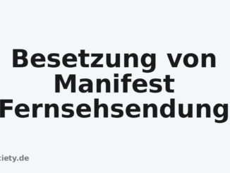 Besetzung von Manifest Fernsehsendung