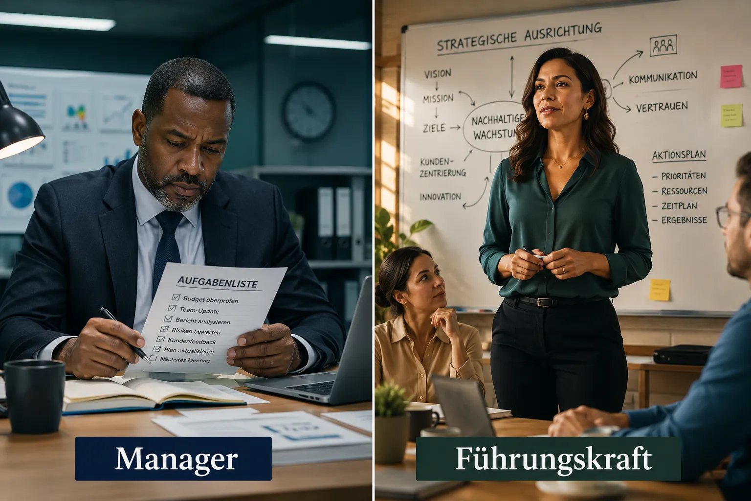 Unterschied zwischen Manager und echter Führungskraft