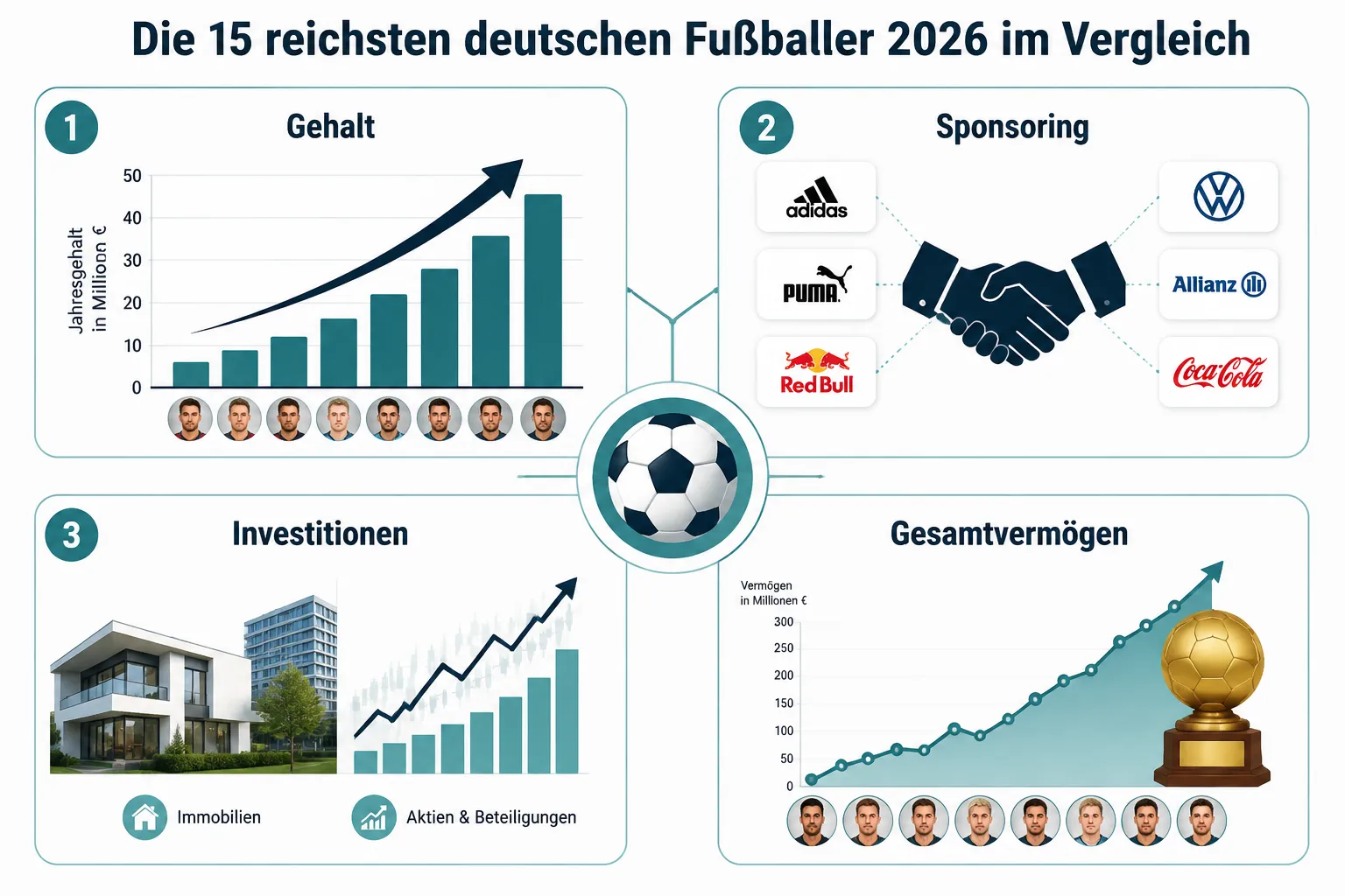 Wer sind die reichsten deutschen Fußballer 2026?
