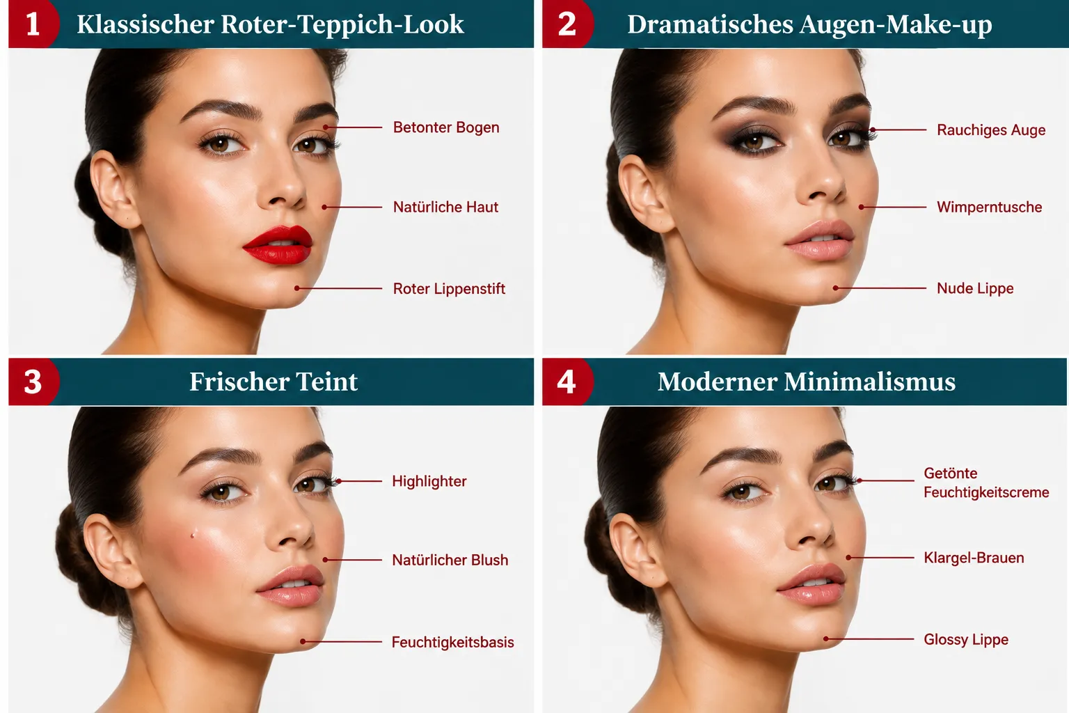 Make-up-Produkte und Pinsel vor einer Veranstaltung