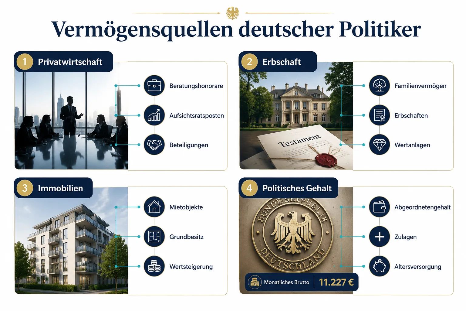 Wer sind die reichsten Politiker in Deutschland?