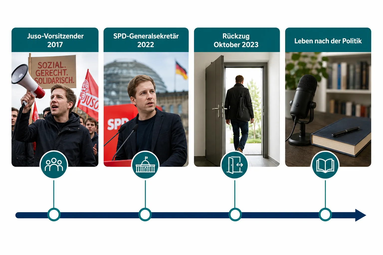 Wann zog sich Kevin Kühnert aus der Politik zurück?